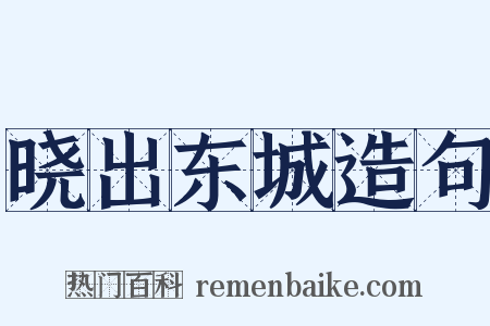 晓出东城造句是什么意思的图片